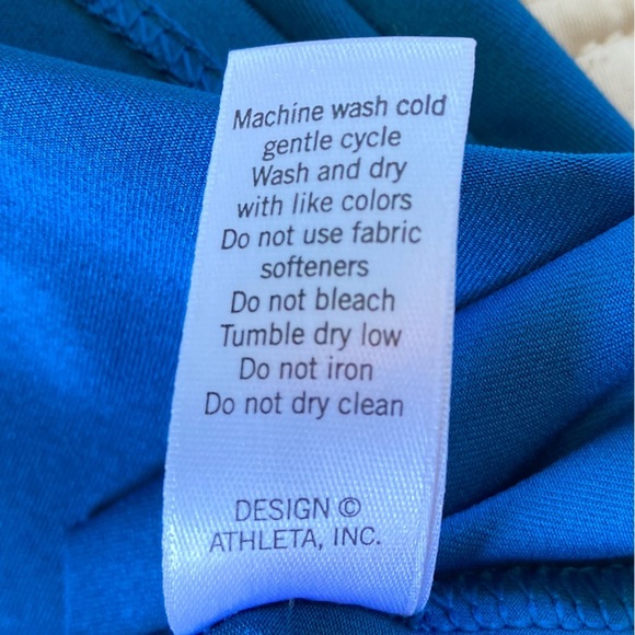 Athleta Nectar Deep Teal/Turquoise Faux Wrap Dress  (Size LP) - Picture 10 of 13